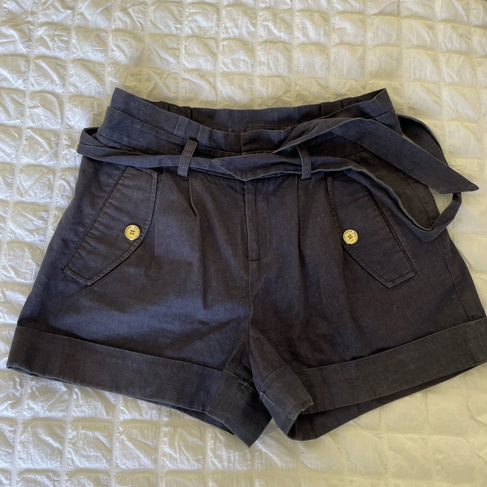 Kate Spade chambray denim paperbag shorts
